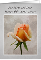 Happy 66th Anniversary, For Mom and Dad, Fresh Rose card