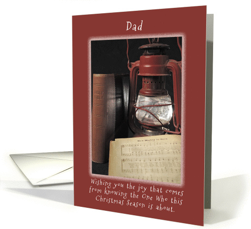 Wishing the Joy of an Old Fashioned Christmas, Dad, Father card