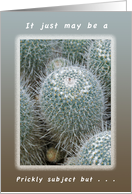 Another Birthday a Prickly Subject card