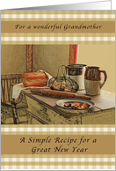 For a wonderful Grandmother, a Simple Recipe for a Great New Year card