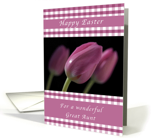 Happy Easter, Purple Tulips, for a great Aunt card (1172938)