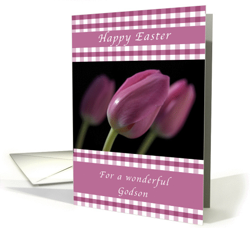 Happy Easter, Purple Tulips, for a Godson card (1172958)
