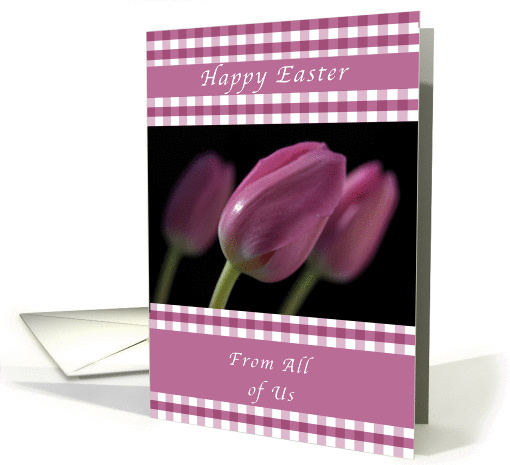 Happy Easter, Purple Tulips, from all of Us card (1173008)