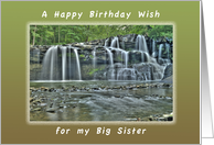 Happy Birthday for my Big Sister, Brush Creek waterfall card