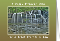 Happy Birthday for a Brother-in-law, Brush Creek waterfall card