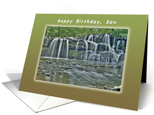 Happy Birthday Son, Brush Creek Waterfall card (1174136)