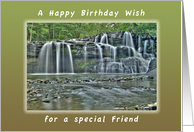 Happy Birthday for a Special Friend, Brush Creek waterfall card