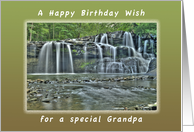 Happy Birthday for Grandpa, Brush Creek waterfall card