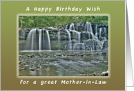 Happy Birthday for a Mother-in-Law, Brush Creek waterfall card