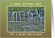 Happy Birthday for a Son-in-Law, Brush Creek waterfall card