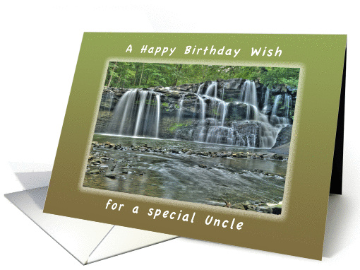 Happy Birthday for an Uncle, Brush Creek waterfall card (1174154)
