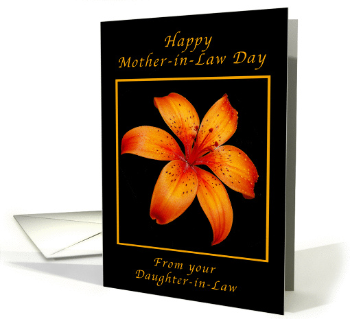 Happy Mother-in-Law Day from Your Daughter-in-Law, Orange... (1176112)