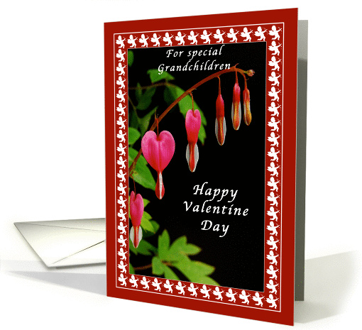 Happy Valentine Day for Grandchildren, Cupids & Bleeding Hearts card