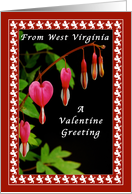 Happy Valentine Day From West Virginia, Cupids & Bleeding Hearts card