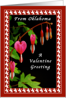 Happy Valentine Day From Oklahoma, Cupids & Bleeding Hearts card