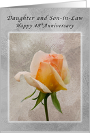 Happy 48th Anniversary, For Daughter and Son-in-Law, Fresh Rose card