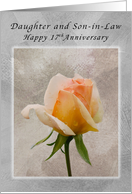 Happy 17th Anniversary, For Daughter and Son-in-Law, Fresh Rose card