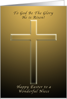 Happy Easter to Wonderful Niece, To God be the Glory He is Risen card