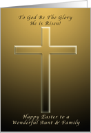 Happy Easter to a Wonderful Aunt & Family, To God be the Glory card
