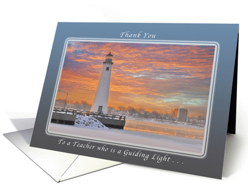 A Thank to a Teacher who is a guiding light card (1194190)