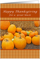 Happy Thanksgiving, For a Great Uncle, Pumpkins card