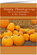 Happy Thanksgiving, For a Granddaughter & Her Family, Pumpkins card