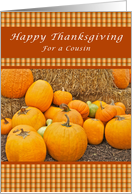Happy Thanksgiving, For a Cousin, Pumpkins card