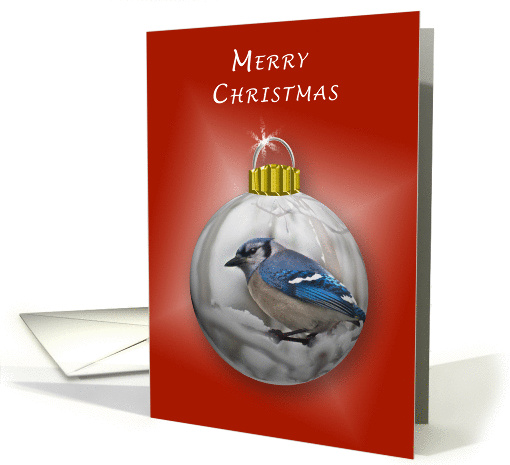 Merry Christmas, Bluejay Ornament card (1211660)