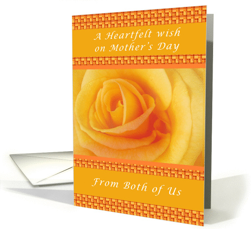 Yellow Rose Gingham, Heartfelt Mother's Day Wish from Both of Us card