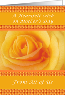 Yellow Rose Gingham, Heartfelt Mother’s Day Wish from All of Us card