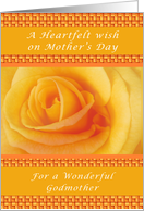 Yellow Rose Gingham, Heartfelt Mother’s Day Wish, Godmother card