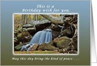 A Birthday Wish for You, Fresh Peaceful Mountain Stream card