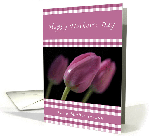 Happy Mother's Day for a Mother-in-Law, Purple Tulips card (1226258)