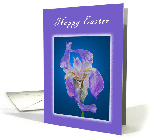 Happy Easter, Purple Iris card (1235298)