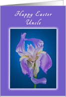 Happy Easter Uncle, Purple Iris card