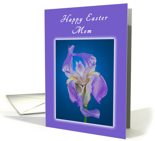 Happy Easter for a Mother, Purple Iris card (1237432)