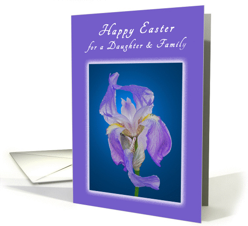 Happy Easter for a Daughter and family, Purple Iris card (1238106)