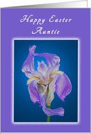 Happy Easter for an Aunt, Purple Iris card