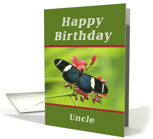 Happy Birthday Uncle, Butterfly card (1238196)