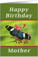 Happy Birthday Mother, Butterfly card