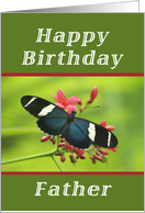 Happy Birthday Father, Butterfly card