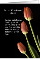 God’s Gift of Love Easter for a Boss, Tulips card