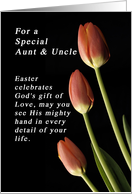 God’s Gift of Love Easter for an Aunt and Uncle, Tulips card