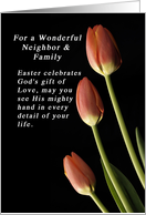God’s Gift of Love Easter for a Neighbor & Family, Tulips card