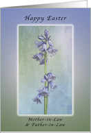 Happy Easter for a Mother & Father-in-Law, Purple Hyacinth Flowers card