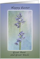 Happy Easter for a Great Aunt and Great Uncle, Purple Hyacinth Flowers card