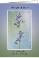 Happy Easter for Granddaughter & her Family, Purple Hyacinth Flowers card