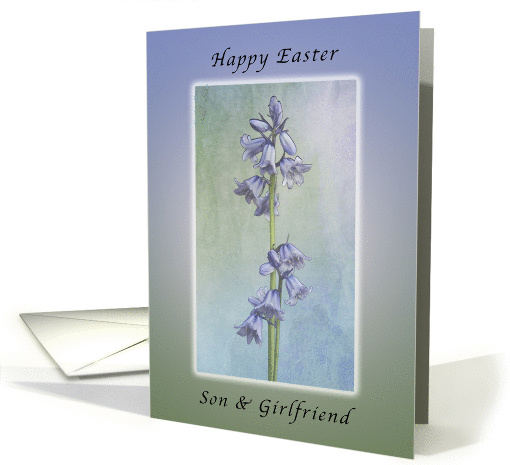 Happy Easter for a Son & Girlfriend, Purple Hyacinth Flowers card