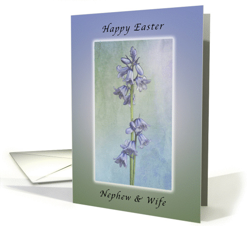 Happy Easter for a Nephew & Wife, Purple Hyacinth Flowers card