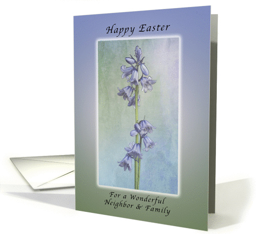 Happy Easter for a Neighbor & Family, Purple Hyacinth Flowers card